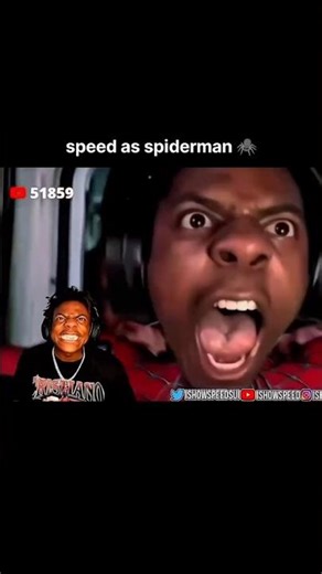 speed as spiderman 🕷 funny movement #shorts #ishowspeed