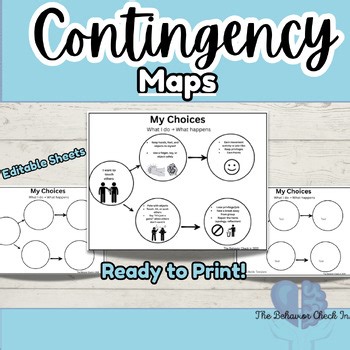 Contingency Maps for Classroom Behavior Management | SEL | Editable