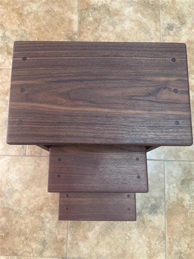 Handmade Walnut 3-step Foldable Step Stool | Space-saving Design | Hidden Bottom Steps Fold Into Top | Beautiful Gift for Mom, Wedding,home - Etsy