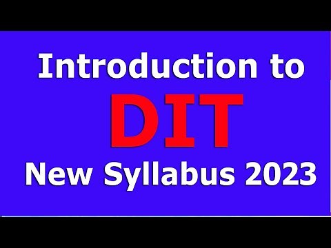 DIT : New Syllabus 2023 Introduction : DIT Introduction : Diploma in Information Technology : BTE
