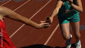 Running passing baton in relay