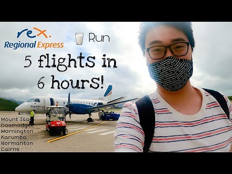 5 flights in 6 hours!! Rex Airlines Saab 340 Milk Run: Mount Isa to Cairns via...