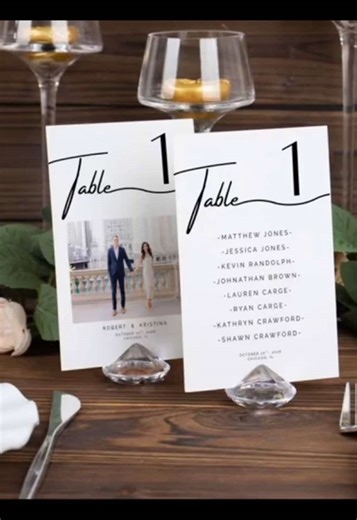 Personalized Wedding Table Numbers for Your Reception