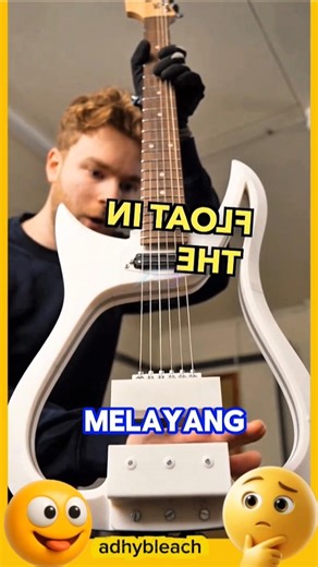 A Floating Guitar Powered by Super Strong Magnets! #shorts