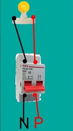 How to connect double pole breaker #shorts #electrical
