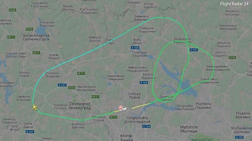 Plane radar shows flight path of Moscow plane that crashed