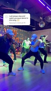 The dance that got everyone off the couch. 🎉 And yes, this is Black Dress Bae, Ashley, who choreographed it, dancing alongside a new Throw Down instructor from our Johns Creek location. You can only get THIS routine in our studios and our online classes. Yes. Online too! 🎉 #fitnessroutine #viralvídeos #danceclass #newfriend | Fly Dance Fitness