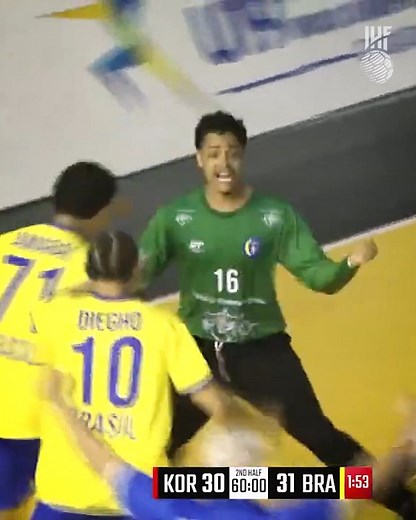 Samba 💃🇧🇷 Brazil claim the points against Korea in a close game with an electrifying closure 🔌⚡️ #Croatia2023 #feelthegame | International Handball Federation