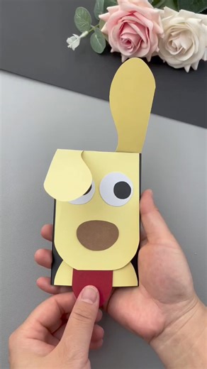 57K views · 302 reactions | Title: DIY Puppy with Moving Ears Craft for Kids Hashtags: - #HandmadeDIY - #KindergartenHandmade - #ParentChildHandmade - #HomemadeToys - #ChildrensHandmade - #CraftingWithKids paper craft ideas | paper craft ideas | Facebook