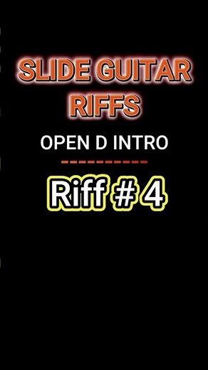 Slide Guitar Licks- Lick #4- "Open D tuning intro licks" TAB