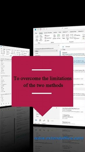 Display the total number of messages in a folder in Outlook