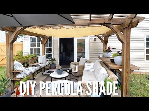 UNDER $100 RETRACTABLE PERGOLA SHADE DIY