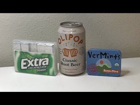 ASMR | Root Beer Olipop Review, Gum Chewing & Rambling