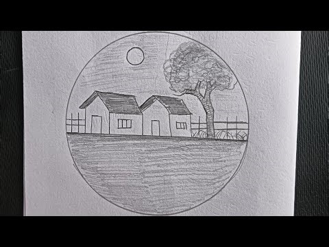 pencil sketch for beginners/pencil drawing easy and simple/pencil drawing landscape.