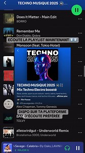Ecoute la playlist Techno Musique 2025 ⛓️Des sons techno electro boostés 🔊 Disponible sur les plateformes de streaming #playlist #techno #electro | Filtr