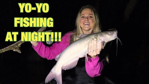 Automatic fishing reel successfully lands a massive channel catfish