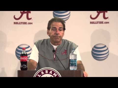 Watch Nick Saban get upset about his unauthorized biography
