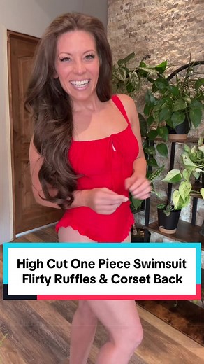 High cut one piece swimsuits instantly make your legs look longer, perfect for us petites! #onepieceswimsuit #swimsuitseason #beachvibes #summervibe #swimwearfashion @Aprilake