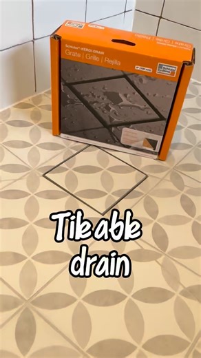 Which drain do you prefer, a bold traditional drain or hide it with a tileable drain. This one is from @schlutersystemsna #brandambassador #fyp #diy #tile #renovation #construction #design #instagood #viral #trending #creator #influencer #schlutersystems #proud #love #best #viral #reel #asmr | DJ.Tiling