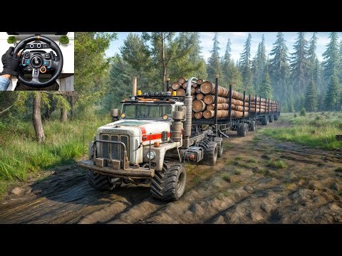 SnowRunner - Insane Log Trailers Haul Challenge with PayStar 5070 | Logitech G29 Gameplay | #1079