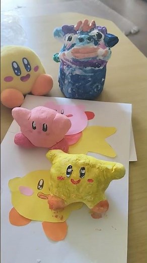 #カービィ #紙粘土 #星のカービィ #シーサー #手作り工作