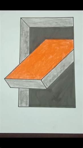 Easy Three dimensional shape drawing tutorial on paper #draw #drawing #artclass