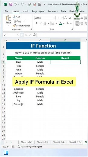 How to Apply IF Formula in Excel! 💡📊 Make smart decisions with one simple trick! 🔥 #ExcelFormula