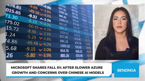 Microsoft Shares Fall 5% After Slower Azure Growth and Concerns Over Chinese AI Models