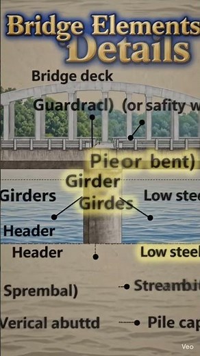 Bridge Elements Details | Bridge Structure Explained | Civil Engineering BasicsBridge