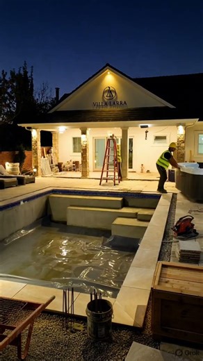 From Empty Backyard to Luxury Pool Paradise | Full Timelapse Transformation#trending#viral#timelapse