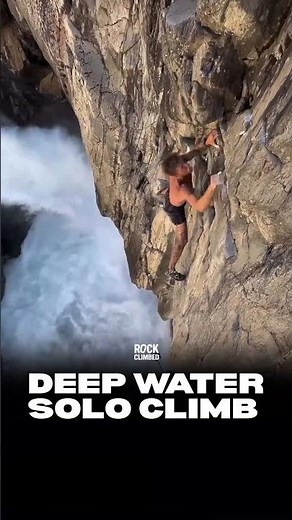 Deep Water Solo Climbing Above the Ocean