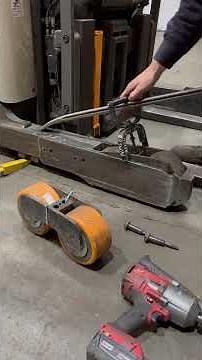 How to swap out a reach load wheel assembly #mechanic #forklift #automobile #youtube