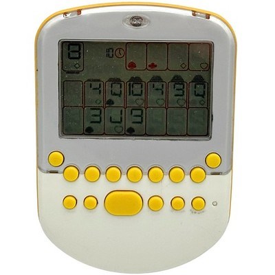 Radica Big Screen Solitaire Handheld Game Electronic Yellow White 2008 Tested | eBay