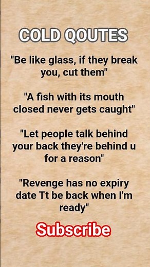 Cold Qoutes - Please HIT SUBSCRIBE for MORE #qouteoftheday 8.08