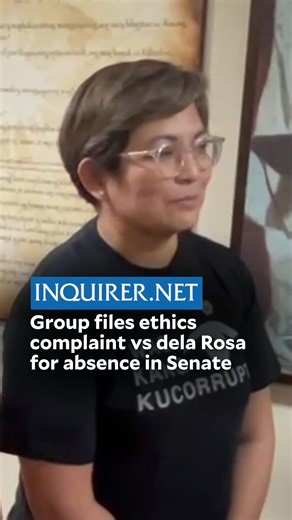 An anti-corruption group headed by former Finance Undersecretary Cielo Magno has filed an ethics complaint against Sen. Ronald "Bato" dela Rosa, who has been absent in the Senate since November 2025. READ: https://newsinfo.inquirer.net/2187269/group-files-ethics-complaint-vs-dela-rosa-for-absence-in-senate | INQUIRER.net
