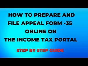 HOW TO PREPARE AND FILE FORM-35 ONLINE ON INCOME TAX PORTAL?