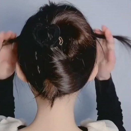 Easy Hair Bun for School or Office 💖 Quick & Cute Bun Hairstyle Tutorial#