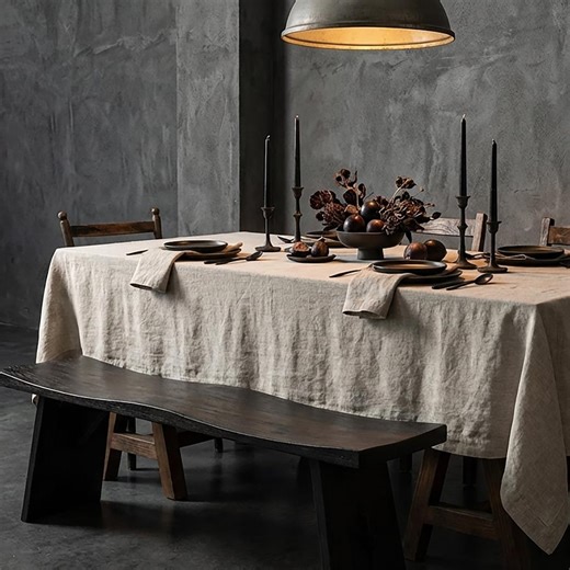 French Linen Tablecloth | Round, Rectangle, Square | Natural Eco-friendly Linen Table Cloth for Dining & Wedding - Etsy