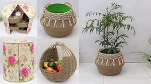 130K views · 2.5K reactions | Storage Basket & Organizer Box from Waste Material Jute Craft Ideas #diy #diyprojects #decoracao #homemade #diybigboom #decor #crafting #jutecraft #decoration #decorations #diyideas #foryoupageシ #homedecor #foryouシ #DIYProjects | Diy Bigboom | Facebook