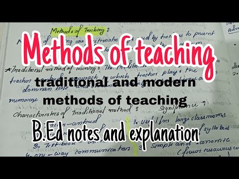 Methods of teaching notes and explanation with examples 