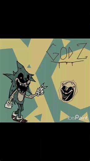 Drawing God Z (sonic.exe) #sonic #horror #fnf #speedart #shorts