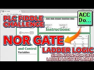 PLC Fiddle NOR Basic Gate Ladder Logic Challenge Made Now!