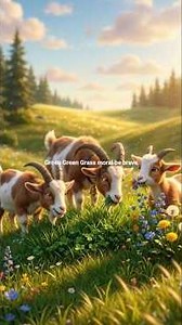 The Three Billy Goats Gruff 🐐 | Brave Goat vs Troll! 😱 | Short Moral Story #kidsstory #bedtimestory