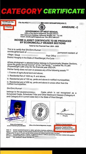 🚨EWS Category Certificate✅ | JEE Mains 2026 | JOSAA Counselling 2026 #jee #iitjee #josaa #shorts