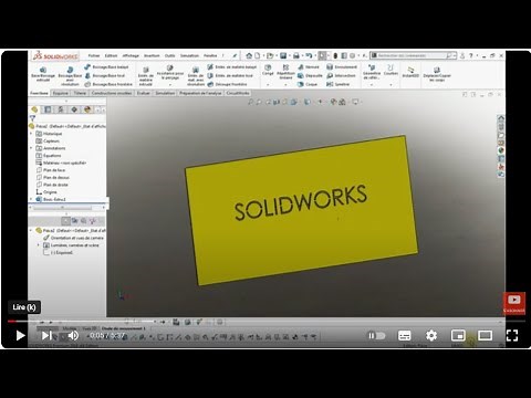 Formation et Tutoriel Gratuit en SolidWorks /Comment faire une Gravure d'un texte sur un solide 3D