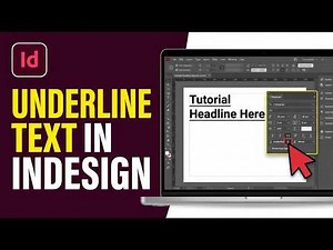 How to Underline Text in Adobe InDesign 2026 (InDesign Tutorial for Beginner)