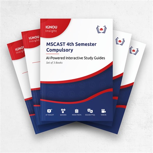 IGNOU MSCAST 4th Semester Compulsory AI-Powered Interactive Study Guides : Set of 3 books including MST-024, MST-025, MST-026 | IGNOU Study Guide, Help Book, Previous Solved Question Papers | IGNOU Help Center
