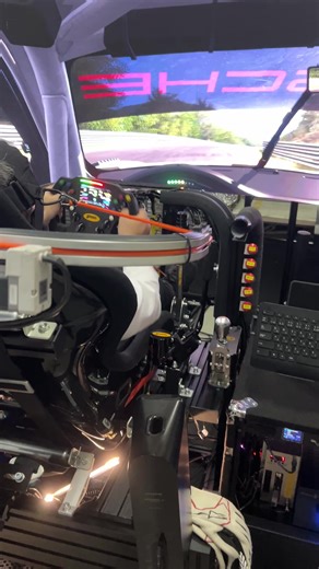 The visitor today drives FREX G-Force Simulator very well the very difficult corner of Nordschleife with no practice lap and he explained me eagerly how everything are so natural the 6DOF motion, steering FFBW, Head surge sway, seatbelt, hydraulic brake pedal and lockup vibration, LED screen….I know because that I aimed. #simracing #simracingrig #シミュレーター #simracingsetup #motionrig | FREX