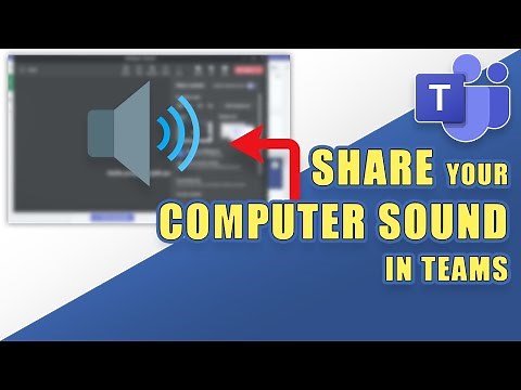 MS Teams - How to INCLUDE Your Computer SOUND When Screen Sharing
