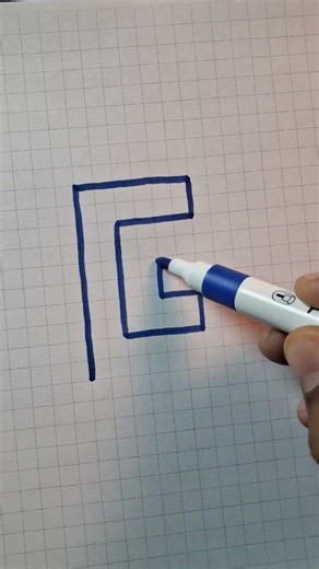 Block Letter G Drawing #drawing #easydrawing